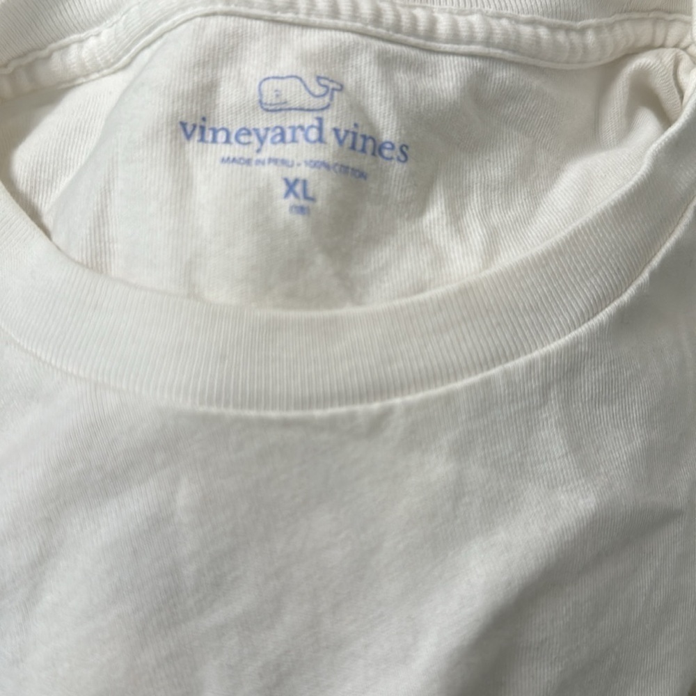 ***Vineyard Vines Boy/Girl White Thanksgiving 2016 Long Sleeve Top Sz XL (18) - Picture 7 of 7